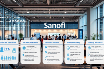 Image illustrant les salaires et avantages offerts par Sanofi, une entreprise pharmaceutique mondiale.